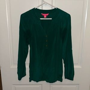 Emerald green blouse